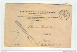 Lettre De Service En FRANCHISE BOUSSU 1922 Vers Le Notaire Houdart à MONS     --  EE415 - Franchise