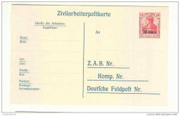 ZIVILARBEITERPOSTKARTE Germania No 3 - Etat Neuf   --   GG832 - Duitse Bezetting