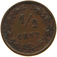 NETHERLANDS 1/2 CENT 1886 Willem III. 1849-1890 RARE #s021 0241 - 1849-1890 : Willem III