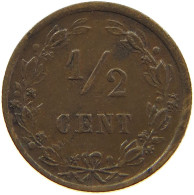 NETHERLANDS 1/2 CENT 1883 Willem III. 1849-1890 RARE #c065 0155 - 1849-1890 : Willem III