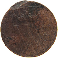 NETHERLANDS 1/2 CENT 1861 Willem III. 1849-1890 #c006 0297 - 1849-1890 : Willem III