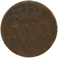 NETHERLANDS 1/2 CENT 1841 WILLEM II. 1840-1849 #c022 0683 - 1840-1849: Willem II.