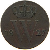 NETHERLANDS 1/2 CENT 1827 WILLEM I. 1815-1840 #t060 0085 - 1815-1840: Willem I