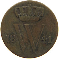 NETHERLANDS 1/2 CENT 1841 WILLEM II. 1840-1849 #c016 0583 - 1840-1849: Willem II.