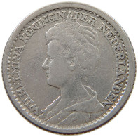 NETHERLANDS 25 CENTS 1918 Wilhelmina 1890-1948 #s071 0545 - 25 Cent