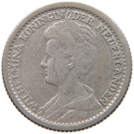 NETHERLANDS 25 CENTS 1919 Wilhelmina 1890-1948 #c040 0425 - 25 Cent