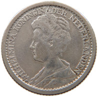 NETHERLANDS 25 CENTS 1912 Wilhelmina 1890-1948 #s035 0359 - 25 Cent