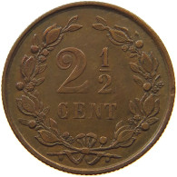 NETHERLANDS 2 1/2 CENTS 1886 Willem III. 1849-1890 #s050 0361 - 1849-1890 : Willem III