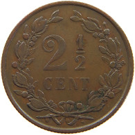 NETHERLANDS 2 1/2 CENTS 1890 Wilhelmina 1890-1948 #a062 0551 - 2.5 Cent