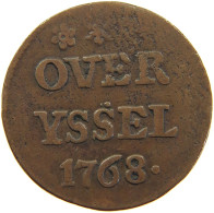 NETHERLANDS DUIT 1768 OVERIJSSEL #c063 0027 - Monnaies Provinciales