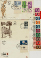 Israel 1960 Year Set FDC's Full Tabs VF SEE - Lettres & Documents