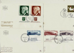 ISRAEL 1974 FDC YEAR SET WITH S/SHEETS - SEE 5 SCANS - Storia Postale