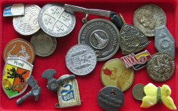 COLLECTION LOT MEDALS TOKENS BADGES 20PC 131GR  #xx10 045 - Collezioni E Lotti