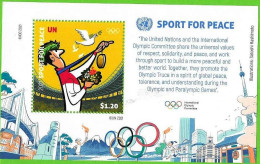 ONU New-York 2021 - Sport For Peace - IOC - Tokyo Olympic Games - Feuillet Souvenir ** MNH - Neufs
