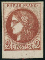 ** N°40B 2c Brun-rouge R2 - TB - 1870 Emission De Bordeaux