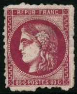 ** N°49 80c Rose, Percé En Lignes - TB - 1870 Emission De Bordeaux