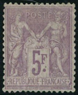 ** N°95a 5F Lilas-rose S/lilas Pâle - TB - 1876-1898 Sage (Tipo II)