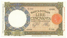 50 LIRE CAPRANESI LUPA CAPITOLINA MARG. STRETTO FASCIO ROMA 24/01/1942 FDS-/FDS - Regno D'Italia – Autres