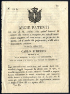 Cover 1835, Regie Patenti Di Carlo Alberto, Regolamento Per Le Lettere Spedite "via Mare" Del 31.10 - Sardinien