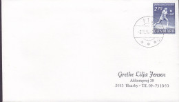 Denmark Brotype PTJ (***32) 1983 Cover Brief Lettre VM Badminton Lene Køppen Stamp - Cartas & Documentos