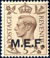 * 1942-3, Francobolli Di Gran Bretagna Con Soprastampa "M.E.F.", Tiratura Di Cairo E Di Londra Assieme Alla Serie Di Seg - Ocu. Británica MEF