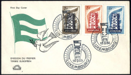 Cover 1956, Europa FDC, Mi. 555-557 - Otros & Sin Clasificación