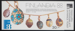1988 Finnland; Markenheftchen Briefmarkenausstellung, Gest., MH 21, Gest., ME 25 - Other & Unclassified