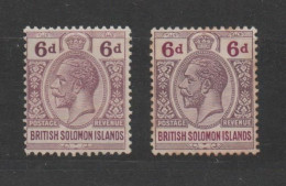 British Solomon Islands, MH, King George V, Color Variation - Salomonseilanden (...-1978)