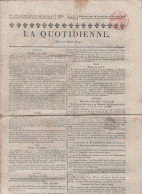 QUOTIDIENNE 12 08 1819 - VIENNE - KARLSBAD - PILNITZ - METIER DE ROI - CHARLES-JEAN DE SUEDE - FIEVEE - MOULINS ACCIDENT - 1800 - 1849