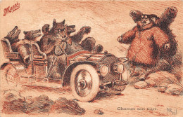 CPA Fantaisie - Illustrateur NEVIL - Chacun Son Tour -  - Publicité MAGGI - Automobile - Loup - Nevil