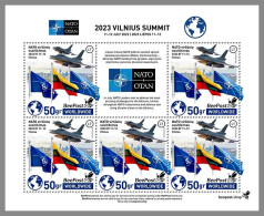 LITAUEN-BEEPOST 2023 MNH Vilnius Summit NATO OTAN World M/S – PRIVATE OPERATOR – DHQ2346 - NATO