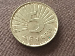 Münze Münzen Umlaufmünze Mazedonien 5 Dinar 2001 - Noord-Macedonië