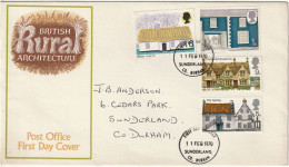 Great Britain   .   1970   .   "British Rural Architecture"   .   First Day Cover - 4 Stamps - 1952-1971 Dezimalausgaben (Vorläufer)