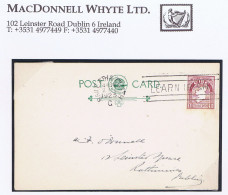 Ireland 1923 SE 1½d Map Definitive On Plain O'Donnell First Day Card Dublin Machine BAILE ATHA CLIATH 2 FEB 1923 - FDC