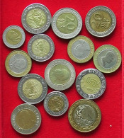 COLLECTION LOT WORLD BIMETALIC 14PC 96G  #xx34 2034 - Collections & Lots
