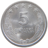 ALBANIA 5 QINDARKA 1969  #MA 066610 - Orientales