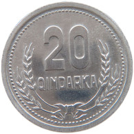 ALBANIA 20 QINDARKA 1988  #MA 066605 - Orientales
