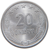 ALBANIA 20 QINDARKA 1969  #MA 066606 - Orientales