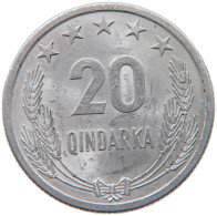ALBANIA 20 QINDARKA 1964  #MA 066604 - Orientalische Münzen