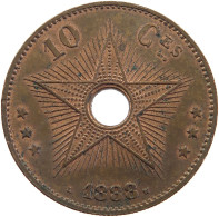 BELGIAN CONGO 10 CENTIMES 1888 LEOPOLD II. 1865-1909 #MA 103760 - 1885-1909: Leopold II