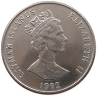 CAYMAN ISLANDS 25 CENTS 1992 ELIZABETH II. (1952-2022) #MA 073172 - Iles Caïmans