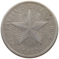 CUBA 20 CENTAVOS 1920  #MA 015100 - Cuba