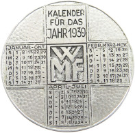 DRITTES REICH KALENDERMEDAILLE 1939 WÜRTTEMBERGISCHE METALLWARENFABRIK AKTIENGESELLSCHAFT #MA 103758 - Autres & Non Classés