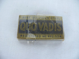 Vintage QUO VADIS Razor Blades Best Solingen Steel Germany Pack Of 10 #2182 - Rasierklingen