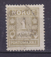 Norway Postage Due 1889 Mi. 1 I A, 1 Ø Portomærke Porto - Gebruikt