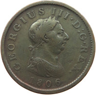 GREAT BRITAIN PENNY 1806 GEORGE III. 1760-1820 #MA 101851 - C. 1 Penny