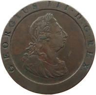 GREAT BRITAIN PENNY 1797 GEORGE III. 1760-1820 CARTWHEEL #MA 023008 - C. 1 Penny