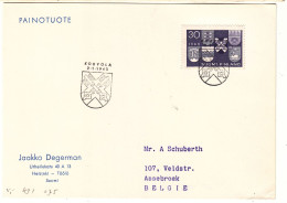 Finlande - Carte Postale FDC De 1960 - Oblit Kouvola - Armoiries - - Covers & Documents