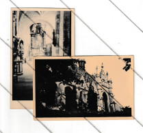 Lot De 2 Photos Carte - Eglise D' ALSEMBERG ( Beersel)  En 1949 (BB) - Beersel