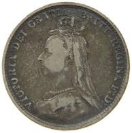 GREAT BRITAIN THREEPENCE 1887 VICTORIA 1837-1901 #MA 022962 - F. 3 Pence